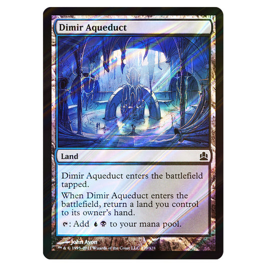 Dimir Aqueduct 270 card from the Magic The Gathering set Commander 2011