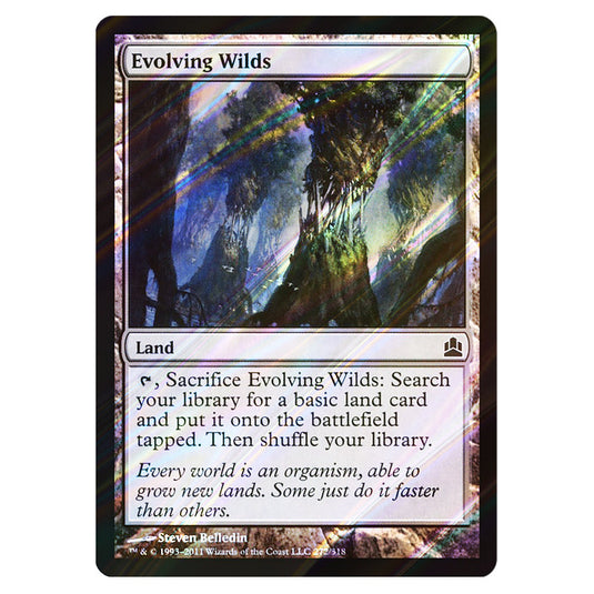 Evolving Wilds 272 card from the Magic The Gathering set Commander 2011