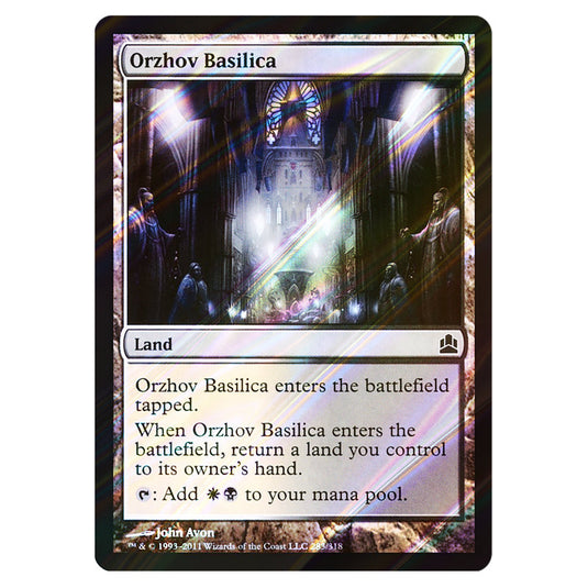 Orzhov Basilica 283 card from the Magic The Gathering set Commander 2011