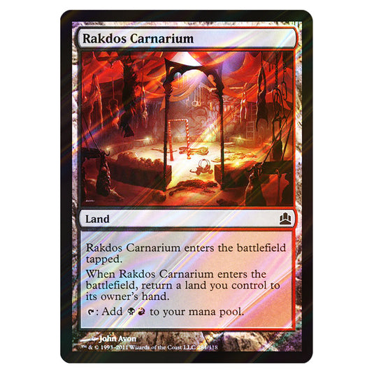 Rakdos Carnarium 284 card from the Magic The Gathering set Commander 2011