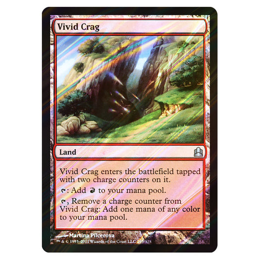 Vivid Crag 293 card from the Magic The Gathering set Commander 2011