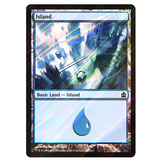 Island 306 card from the Magic The Gathering set Commander 2011