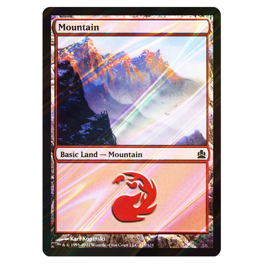 Mountain 313 card from the Magic The Gathering set Commander 2011