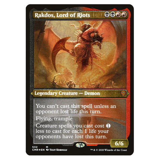 Rakdos, Lord of Riots 532 card from the Magic The Gathering set Commander Legends