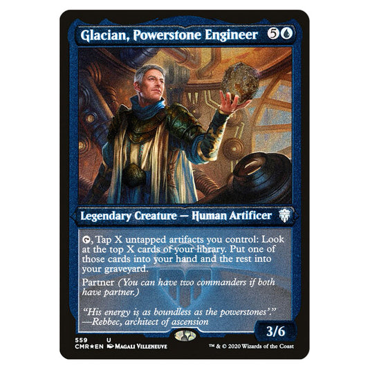 Glacian, Powerstone Engineer 559 card from the Magic The Gathering set Commander Legends