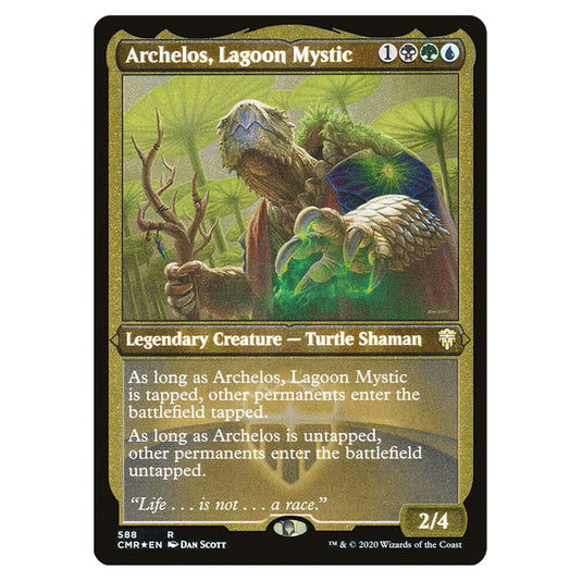 Archelos, Lagoon Mystic 588 card from the Magic The Gathering set Commander Legends