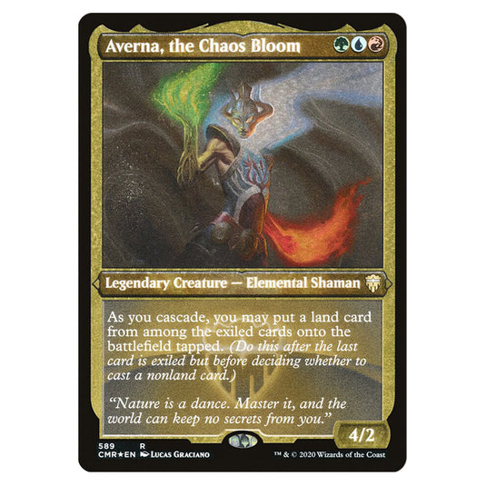 Averna, the Chaos Bloom 589 card from the Magic The Gathering set Commander Legends