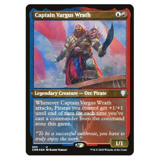 Captain Vargus Wrath 593 card from the Magic The Gathering set Commander Legends