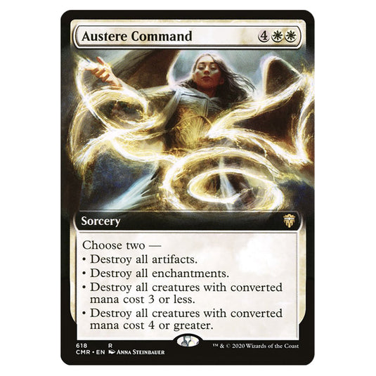 Austere Command 618 card from the Magic The Gathering set Commander Legends