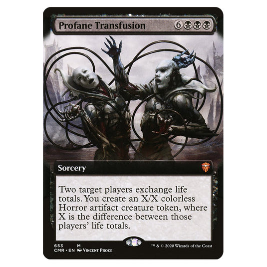 Profane Transfusion 653 card from the Magic The Gathering set Commander Legends