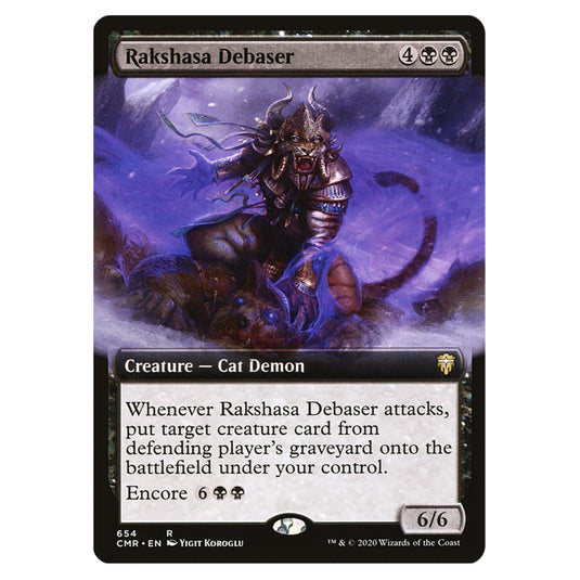 Rakshasa Debaser 654 card from the Magic The Gathering set Commander Legends