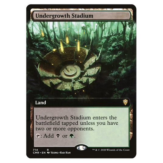 Undergrowth Stadium 714 card from the Magic The Gathering set Commander Legends
