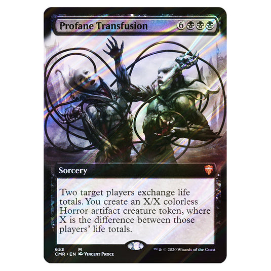 Profane Transfusion 653 card from the Magic The Gathering set Commander Legends