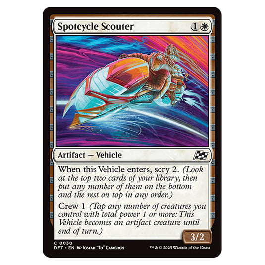Spotcycle Scouter 0030 card from the Magic The Gathering set Aetherdrift