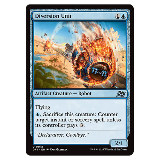 Diversion Unit 0041 card from the Magic The Gathering set Aetherdrift
