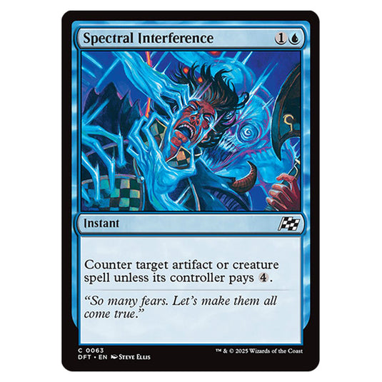 Spectral Interference 0063 card from the Magic The Gathering set Aetherdrift