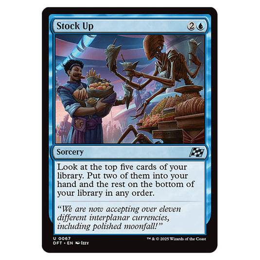 Stock Up 0067 card from the Magic The Gathering set Aetherdrift