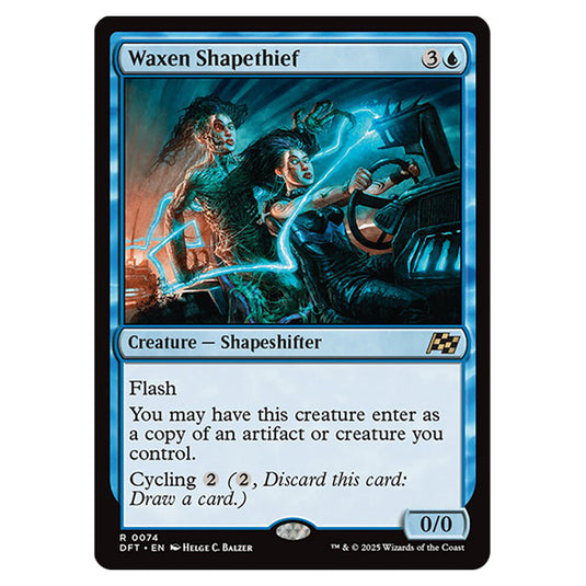 Waxen Shapethief 0074 card from the Magic The Gathering set Aetherdrift