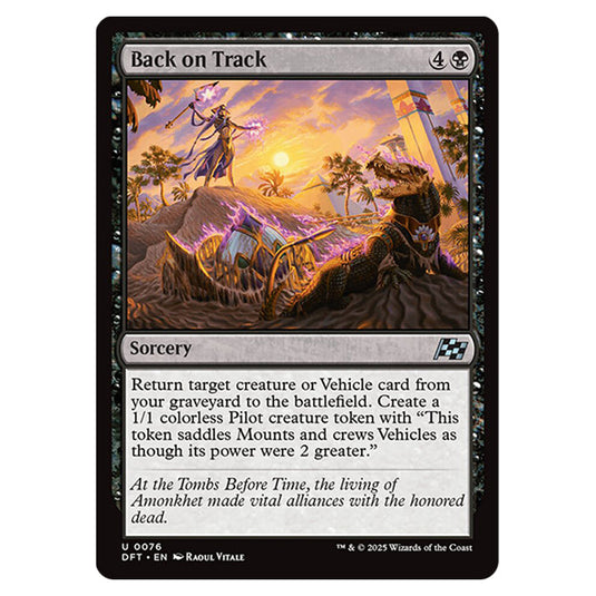 Back on Track 0076 card from the Magic The Gathering set Aetherdrift