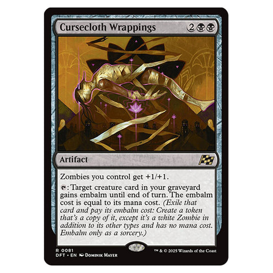Cursecloth Wrappings 0081 card from the Magic The Gathering set Aetherdrift