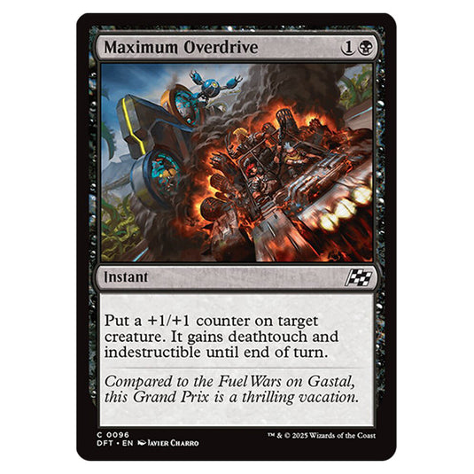 Maximum Overdrive 0096 card from the Magic The Gathering set Aetherdrift