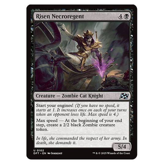 Risen Necroregent 0102 card from the Magic The Gathering set Aetherdrift