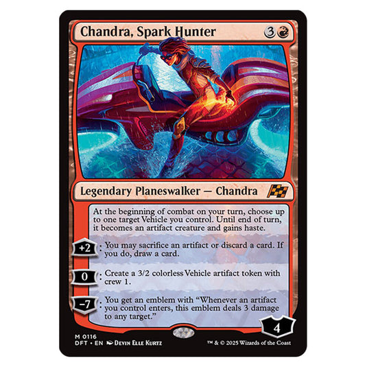 Chandra, Spark Hunter 0116 card from the Magic The Gathering set Aetherdrift