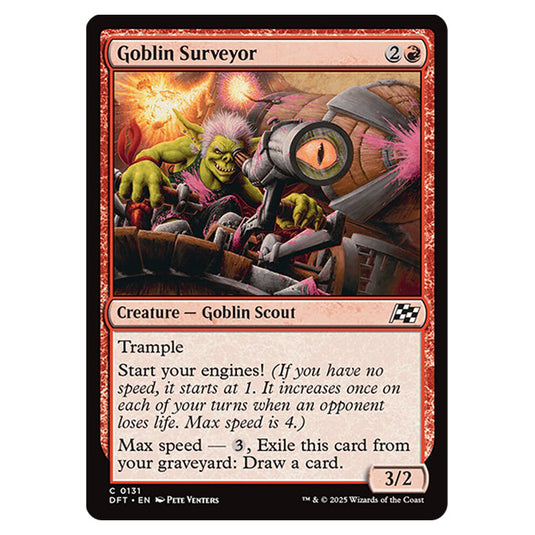 Goblin Surveyor 0131 card from the Magic The Gathering set Aetherdrift