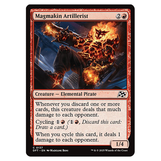 Magmakin Artillerist 0137 card from the Magic The Gathering set Aetherdrift