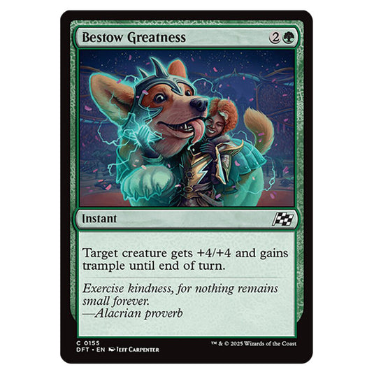 Bestow Greatness 0155 card from the Magic The Gathering set Aetherdrift