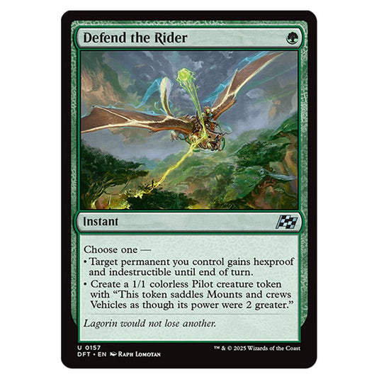 Defend the Rider 0157 card from the Magic The Gathering set Aetherdrift