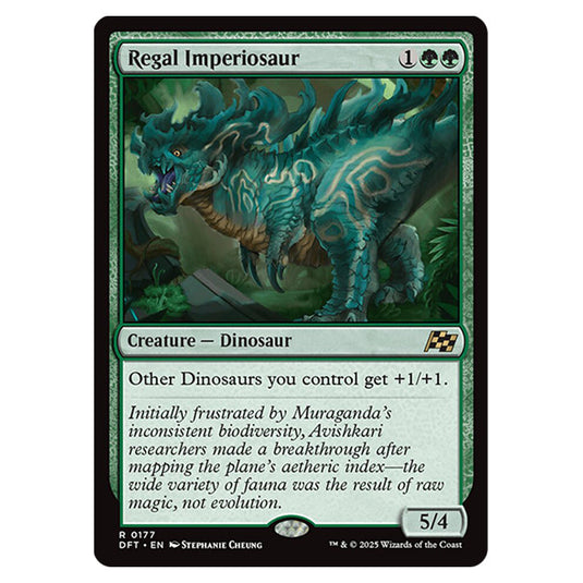 Regal Imperiosaur 0177 card from the Magic The Gathering set Aetherdrift