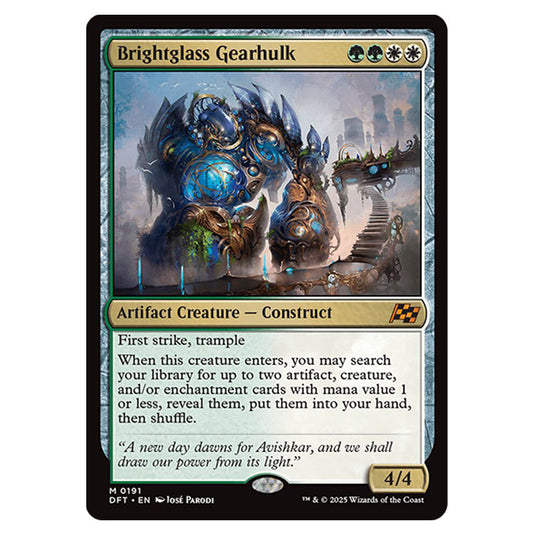 Brightglass Gearhulk 0191 card from the Magic The Gathering set Aetherdrift