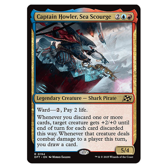 Captain Howler, Sea Scourge 0194 card from the Magic The Gathering set Aetherdrift
