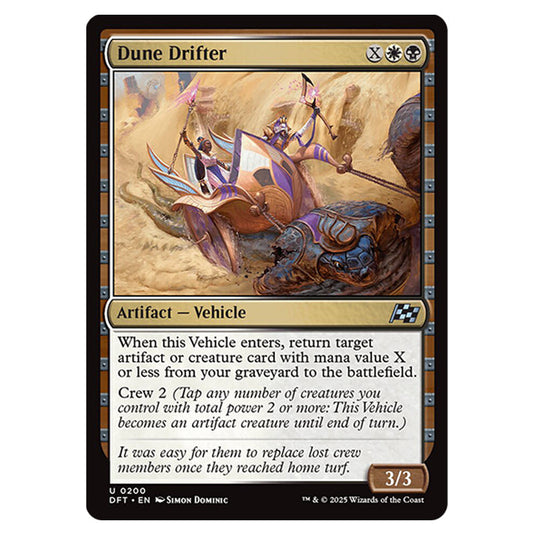 Dune Drifter 0200 card from the Magic The Gathering set Aetherdrift