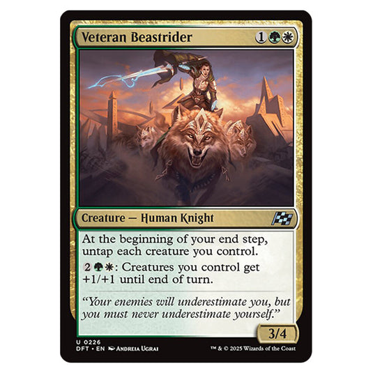 Veteran Beastrider 0226 card from the Magic The Gathering set Aetherdrift