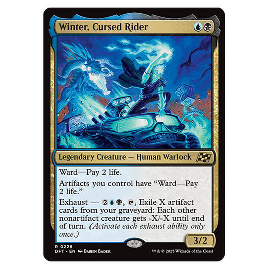 Winter, Cursed Rider 0228 card from the Magic The Gathering set Aetherdrift