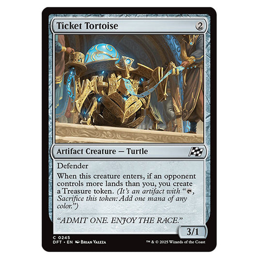Ticket Tortoise 0245 card from the Magic The Gathering set Aetherdrift