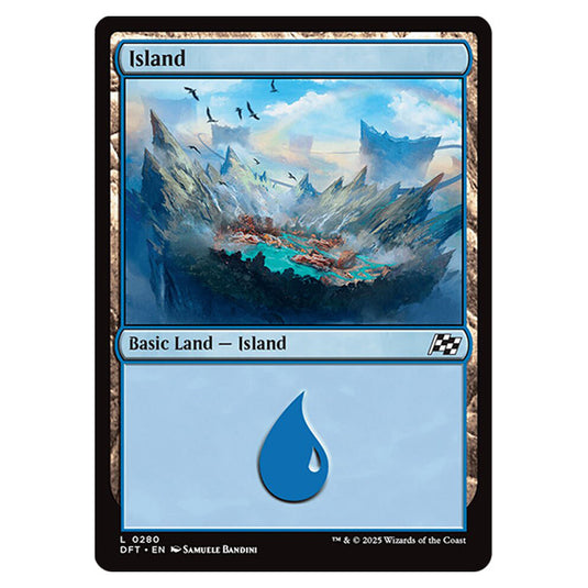 Island 0280 card from the Magic The Gathering set Aetherdrift