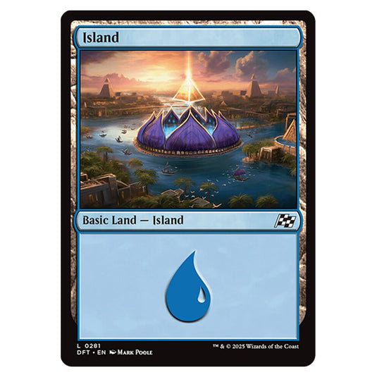 Island 0281 card from the Magic The Gathering set Aetherdrift