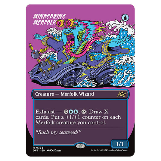 Mindspring Merfolk 0335 card from the Magic The Gathering set Aetherdrift