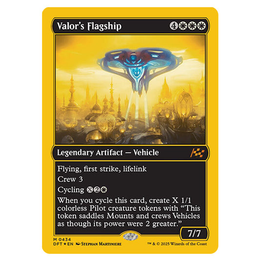 Valor's Flagship 0434 card from the Magic The Gathering set Aetherdrift