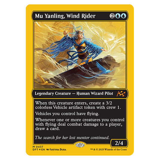 Mu Yanling, Wind Rider 0437 card from the Magic The Gathering set Aetherdrift