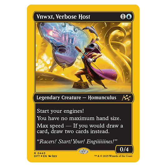 Vnwxt, Verbose Host 0443 card from the Magic The Gathering set Aetherdrift
