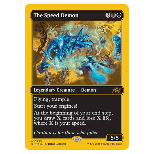 The Speed Demon 0453 card from the Magic The Gathering set Aetherdrift
