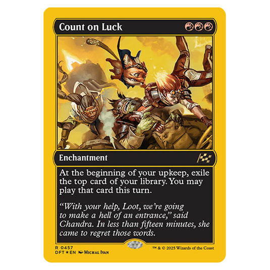 Count on Luck 0457 card from the Magic The Gathering set Aetherdrift