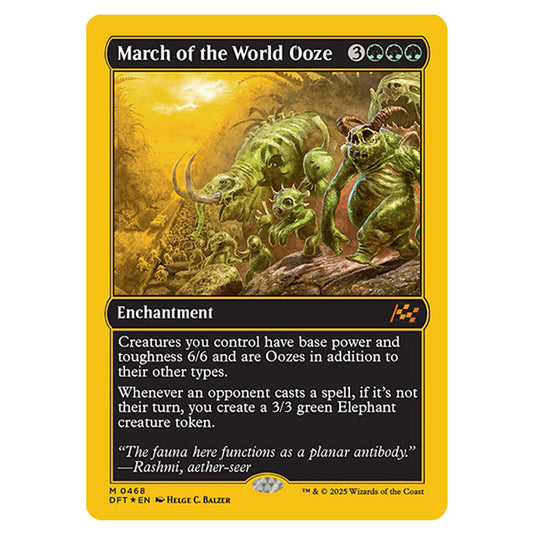 March of the World Ooze 0468 card from the Magic The Gathering set Aetherdrift