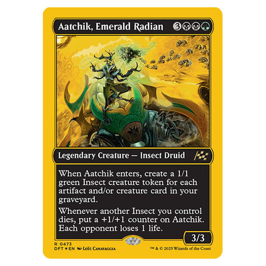 Aatchik, Emerald Radian 0473 card from the Magic The Gathering set Aetherdrift