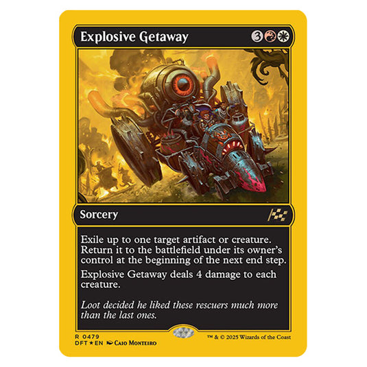 Explosive Getaway 0479 card from the Magic The Gathering set Aetherdrift