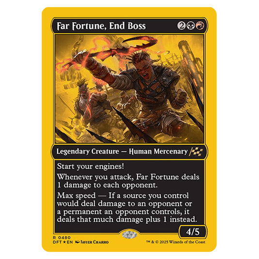 Far Fortune, End Boss 0480 card from the Magic The Gathering set Aetherdrift